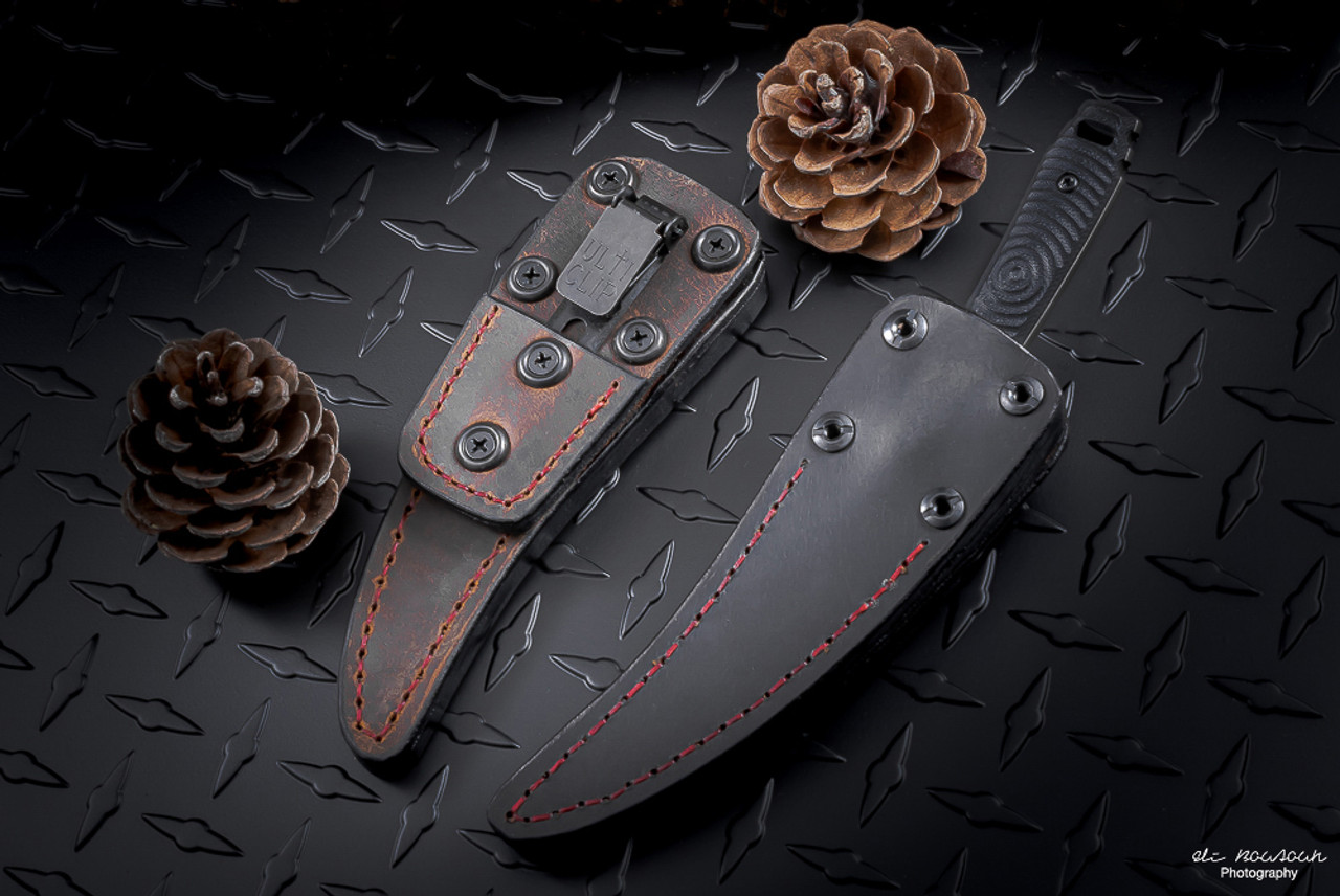 Knight Elements  Voodoo Leather Sheath w/ UltiClip