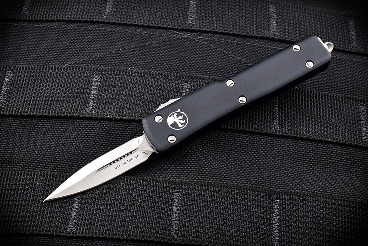 Microtech Knives CA Legal UTX-70 D/E OTF Automatic Knife Satin Blade CA147-4