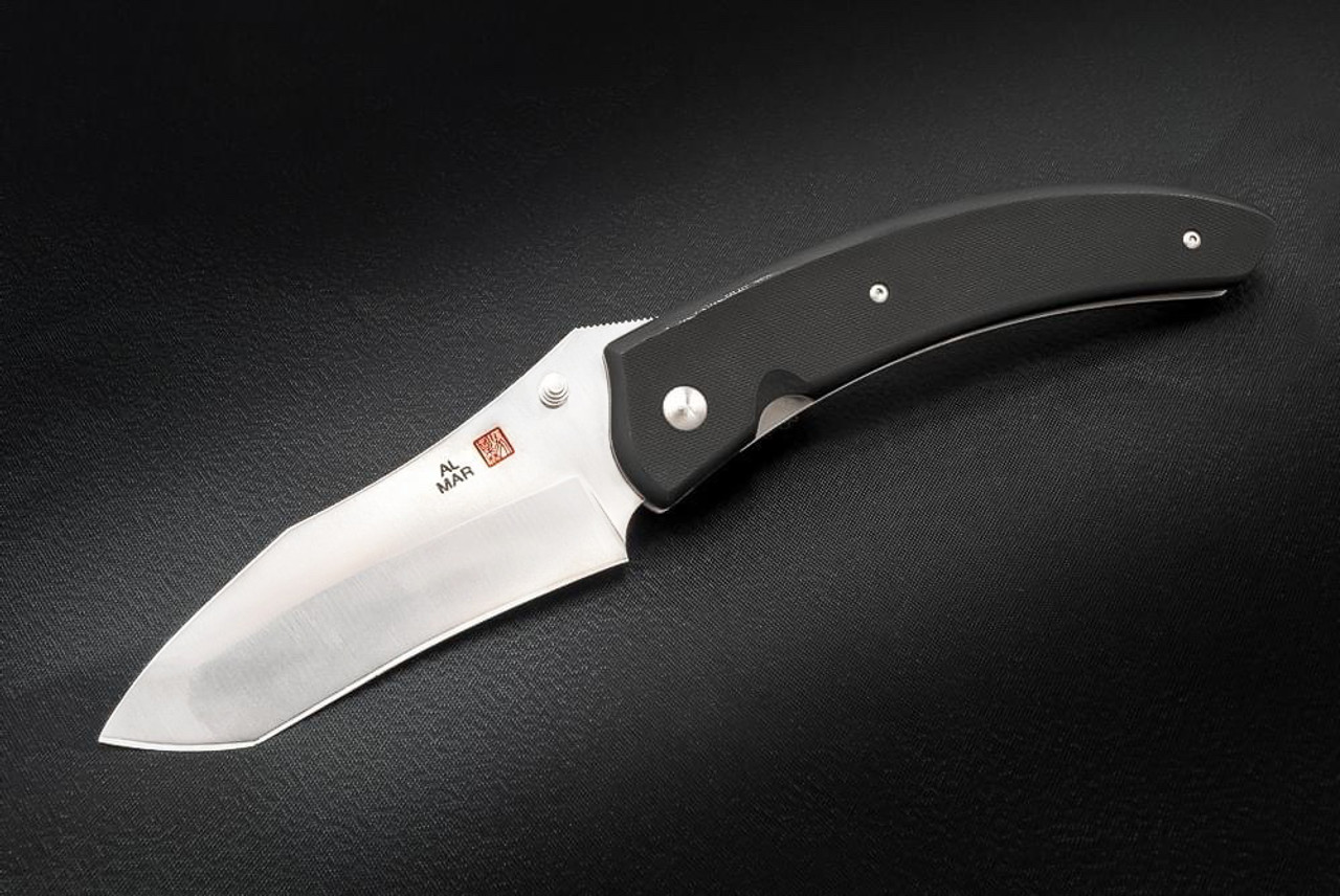 Al Mar Knives AM-PA2 Payara Folding Tanto Knife Satin Blade w/ Black G-10 Handles