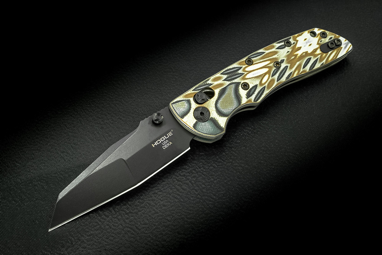 Hogue Knives Deka Ver. 1 Wharncliffe Knife Black Blade FDE G-Mascus - 24267