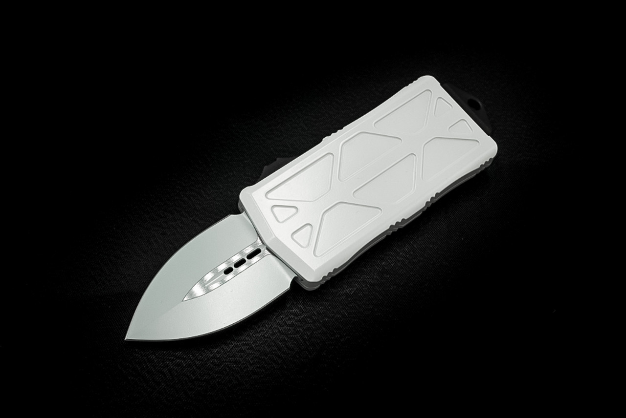 Microtech Knives Exocet D/E Stormtrooper Dagger CA Legal OTF Automatic Knife White Blade and Handle 157-1ST