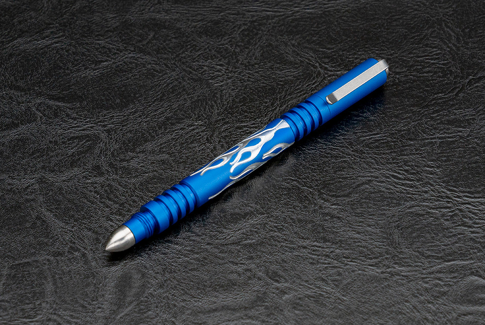 Rick Hinderer Knives Investigator Pen Flame Anodized Titanium w