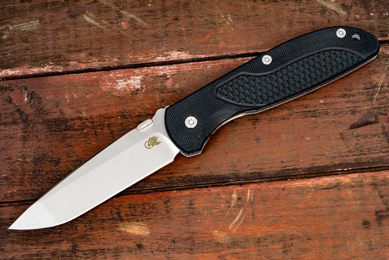 Rick Hinderer Knives FireTac Spanto Stonewash Blade w/ Frame Lock and Black G10 Handle