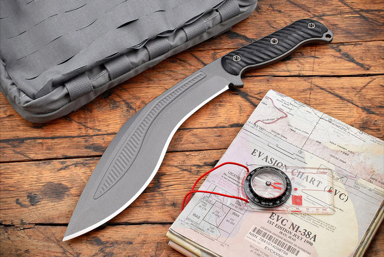 RMJ Coho- Small EDC Knife- Tungsten Gray- Black G-10 Handle