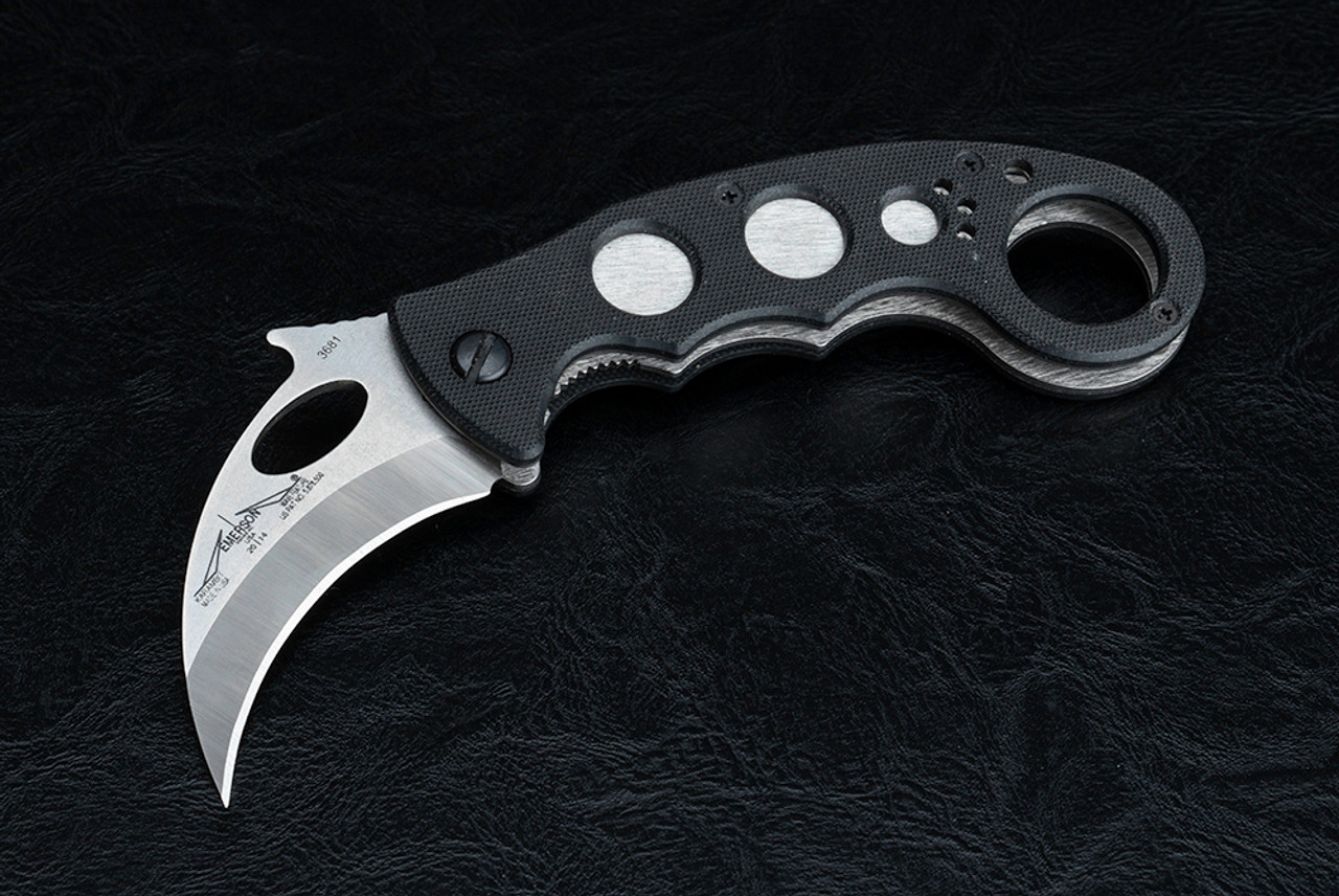 Ernest Emerson Karambit SF Stonewashed Blade w/ Black G-10 Handle