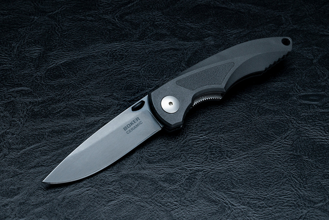 Boker 89 Ceramic Infinity Liner Lock Folding Knife Black Ceramic Blade w/ Black Handles - 110089