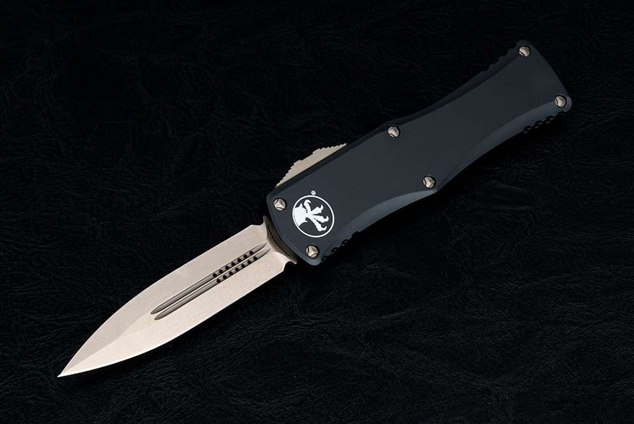 Microtech Knives Hera D/E OTF Automatic Knife Bronze Blade w/ Black Handle  - 702-13