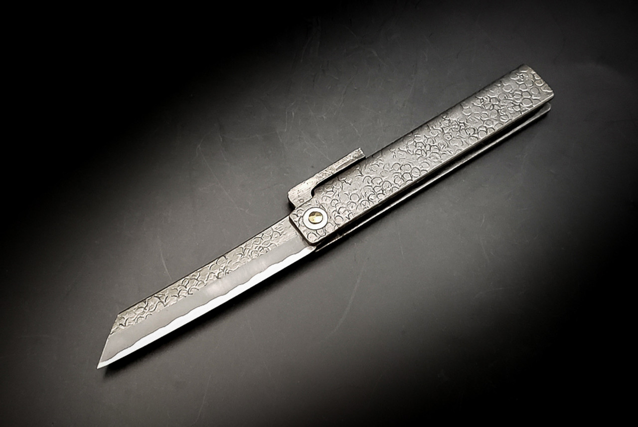 Tomita San Higo Naifugata Reverse Tanto Blade Hand Forged Hammertone White #2 Higonokami  - Medium