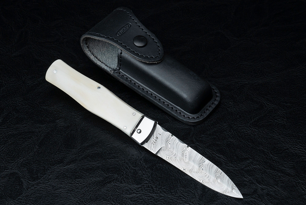 Mikov Knives Predator 241 Lever Lock Automatic Knife Damascus