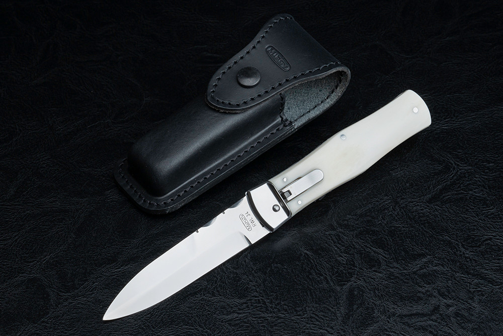 Mikov Knives Predator 241 Lever Lock Automatic Knife Damascus
