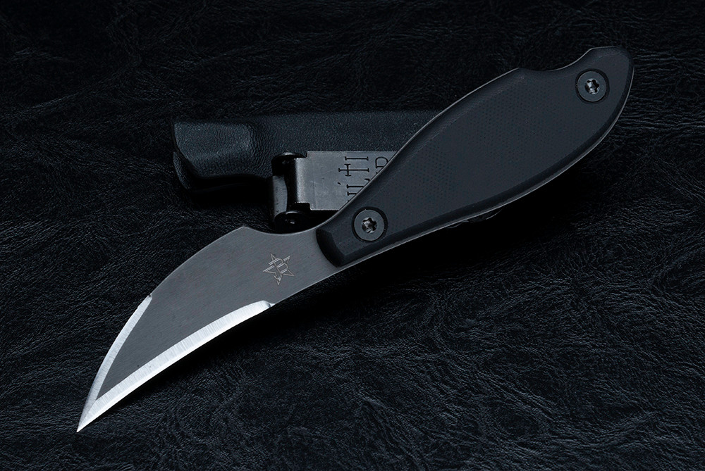 JB Knife and Tool Batwing Ditch Pik Fixed Blade Knife Black Blade