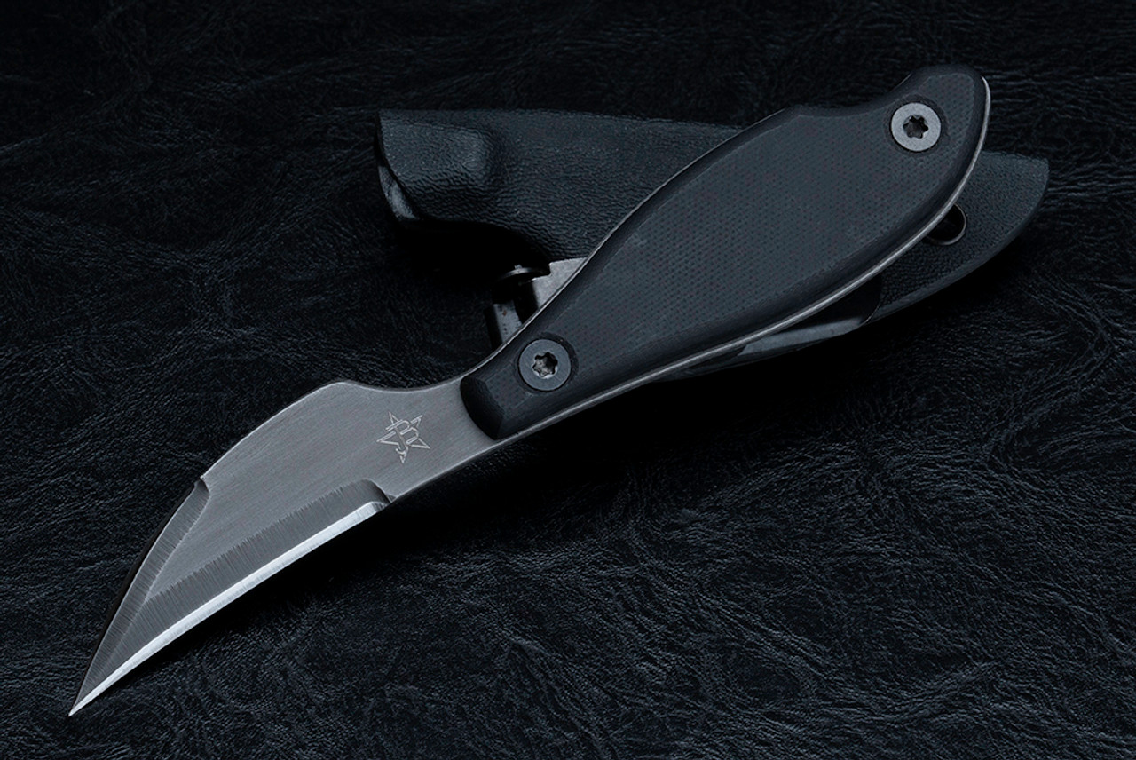 JB Knife and Tool Sakit Fixed Blade Knife Black Blade w/ Double Black G-10 Handles And Kydex