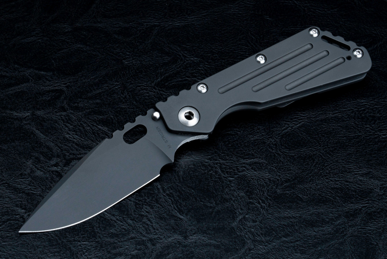 Strider Knives Performance Series SMF Knife Black Blade w/ Black Aluminum and Titanium Handle