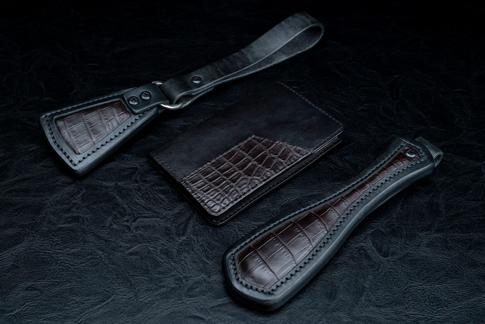 【MILTON KEYNES】 LEATHER MILITARY SUNDALS RMJ Tactical Crocodile Leather CowBell, SES SAPs and Field Notes