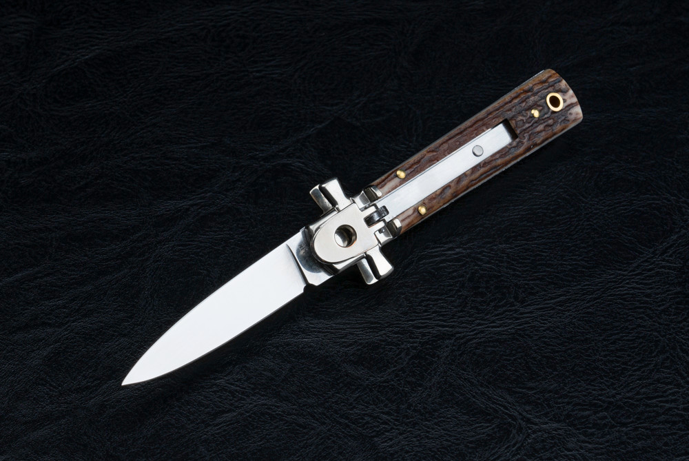 A.G.A. Campolin Mini Dominus Lever Lock Automatic Knife Polished