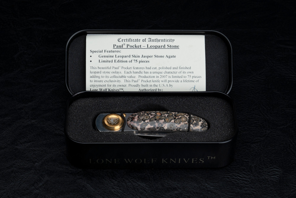 Lone Wolf Knives Paul Pocket Folder Limited Edition Polished Blade