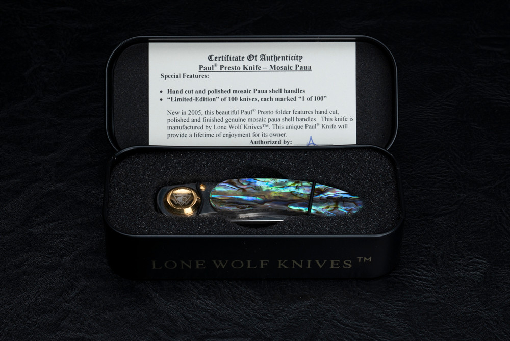 Lone Wolf Knives Paul Presto Folder Limited Edition Polished Blade