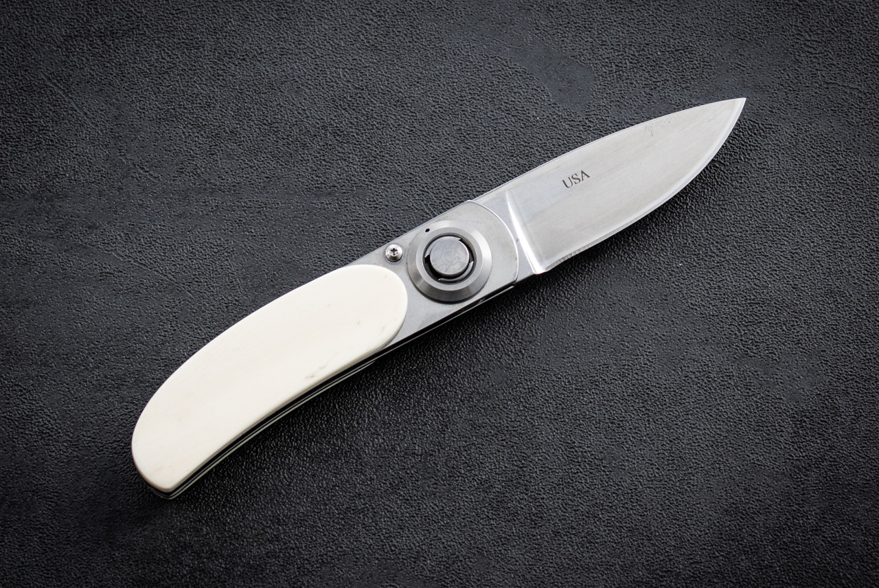 Lone Wolf Knives Paul Pocket Folder Polished Blade w/ Ivory