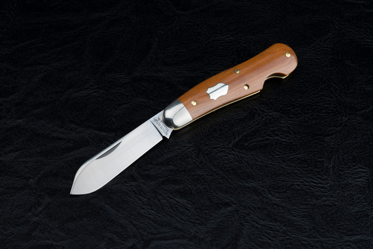 Great Eastern Cutlery Tidioute Cutlery Slipjoint Polished Blade w/ Smooth Natural Linen Micarta Handle - 562123EO 