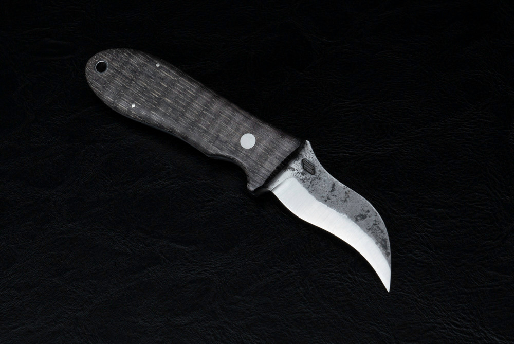 Nick Rossi Knives Forged Fixed Blade Knife w/ Black Hickory Handle