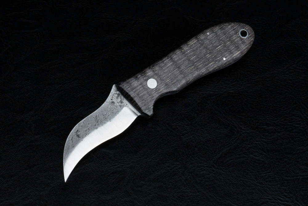 Nick Rossi Knives Forged Fixed Blade Knife w/ Black Hickory Handle