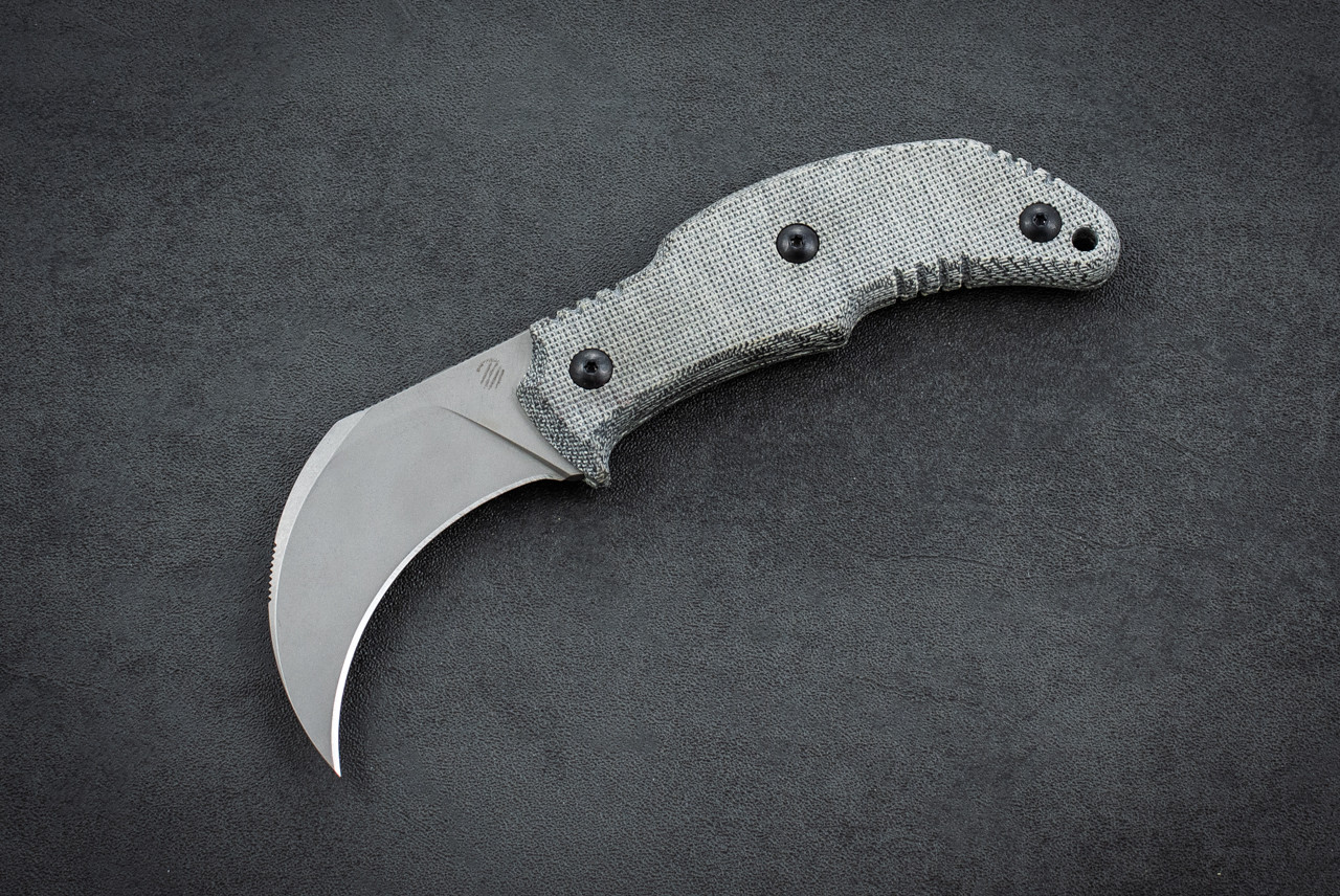 Bastinelli Creations Harpy Fixed Blade Knife Black Blade w/ Black