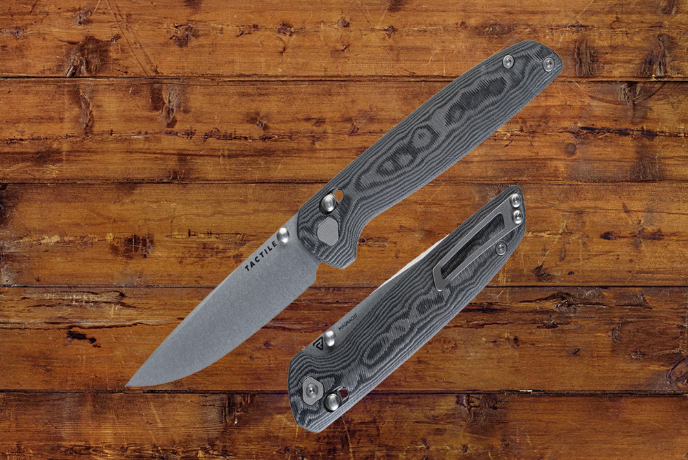 Tactile Knife Co. Maverick Crossbar Lock Knife MagnaCut Stonewash
