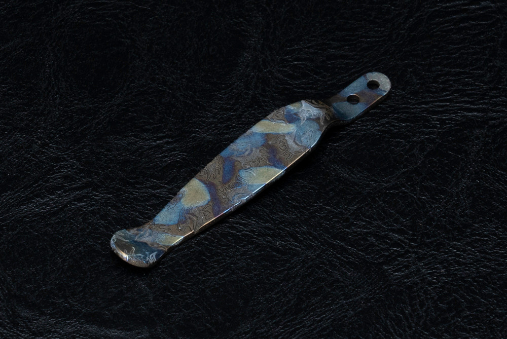 Rick Hinderer Knives Solid Titanium Pocket Clip Deep Engraved