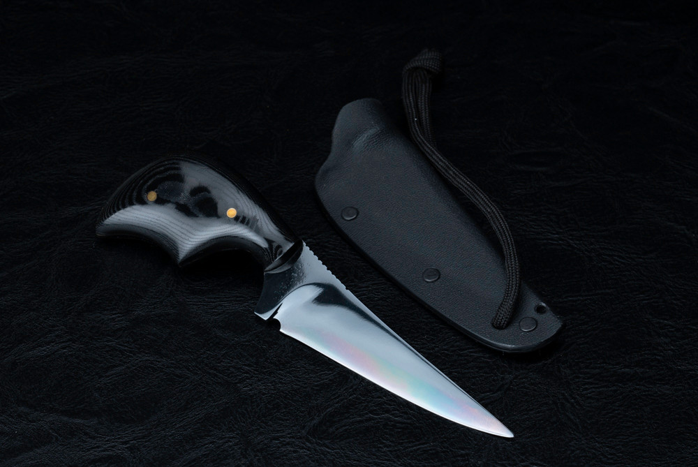 Fred Perrin Concept Custom Expert Neck Fixed Blade Blue Gun Finish