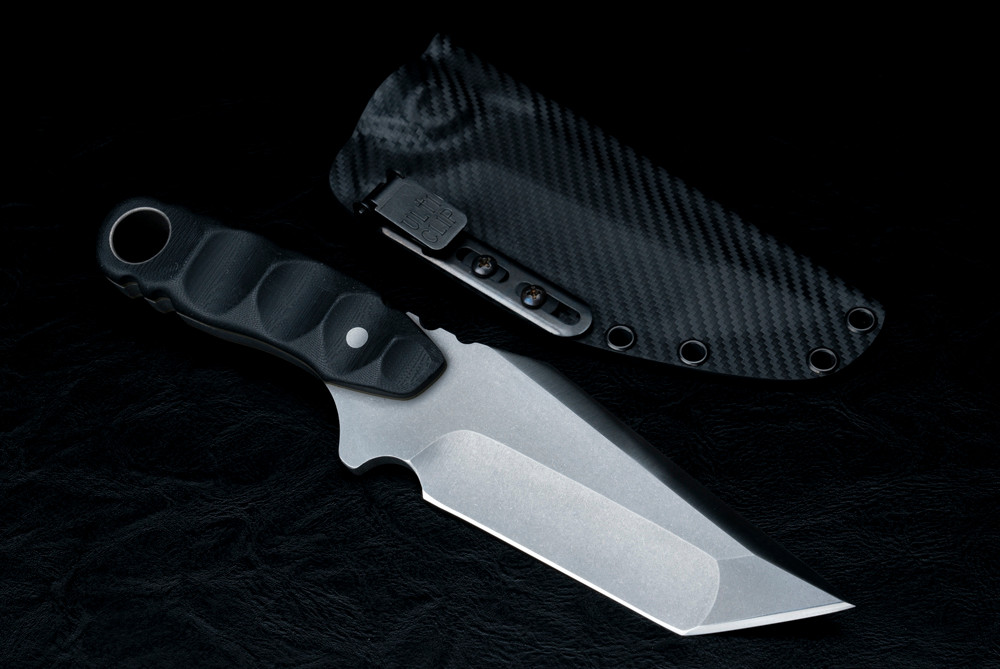 Martin Olexey Blades Prototype Fixed Blade Knife Stonewashed Blade