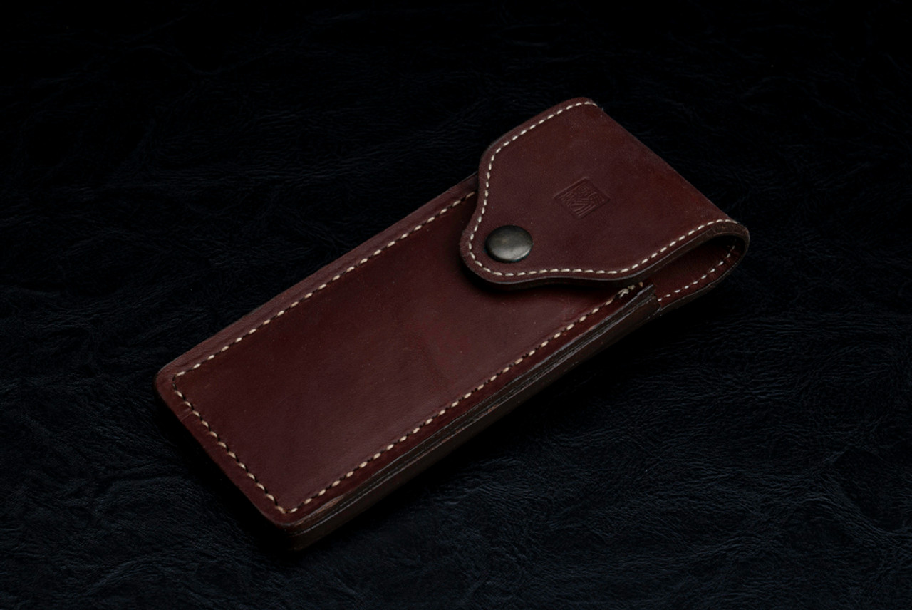 Al Mar Knives Brown Leather Pouch w/ Logo