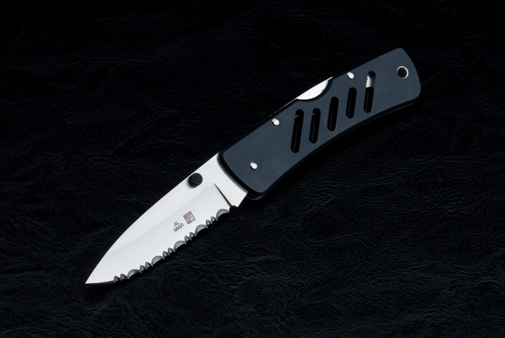 Al Mar Knives Police Folding Knife Satin Finish Blade Fully Al Mar Knives Police Folding Knife Satin Finish Blade Fully