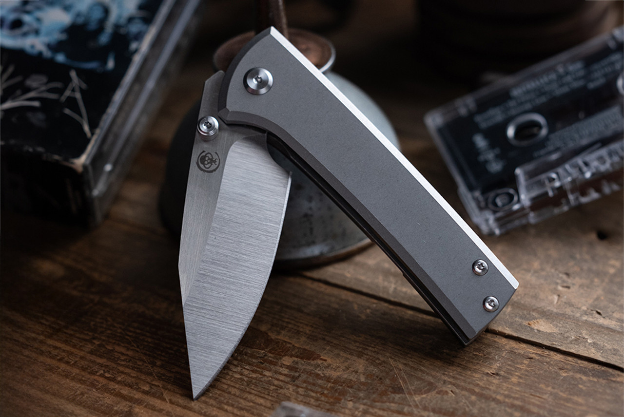 Chaves Knives Scapegoat Street Frame Lock Knife Satin Clip
