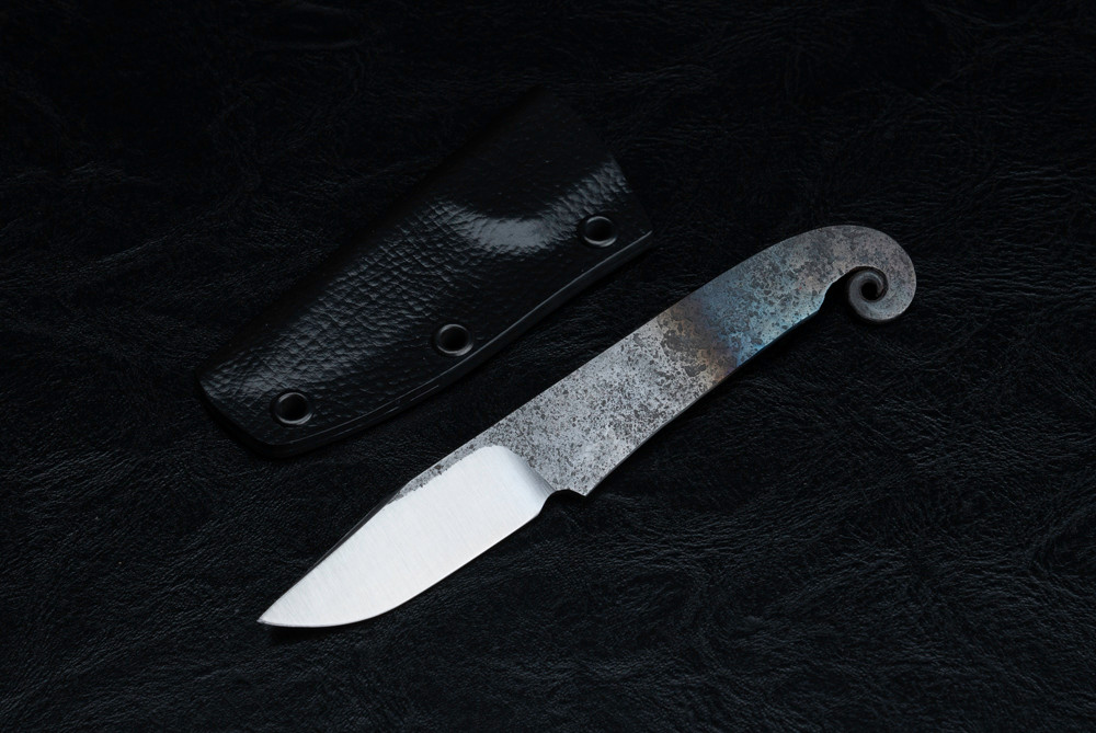 Nick Rossi Knives Custom Fixed Blade Tanto Dark Stonewash