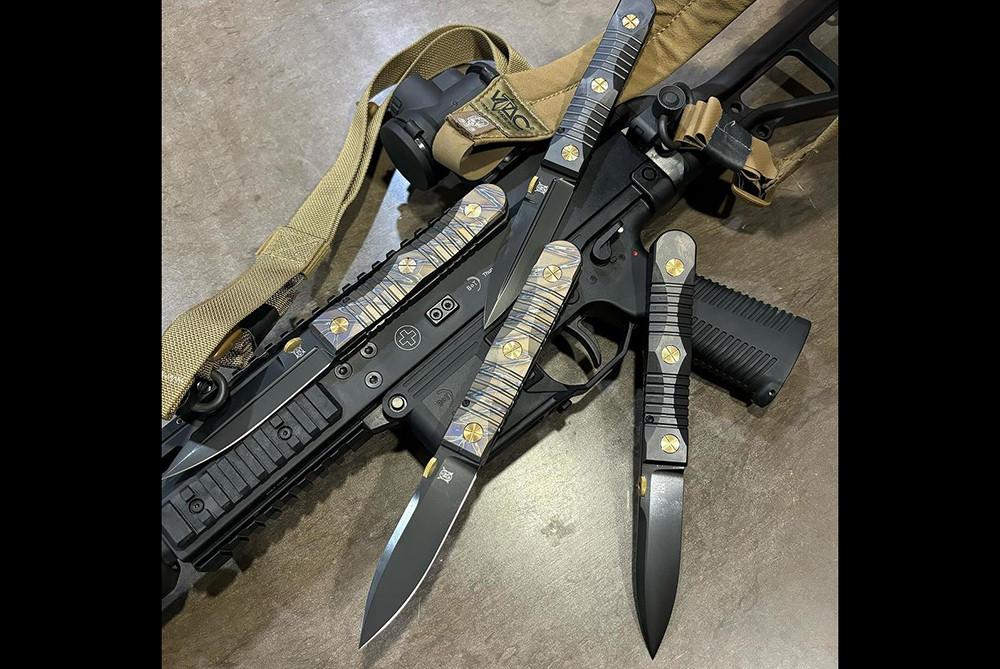 Les George/Allen Elishewitz Ek Integral Folding Knife Black DLC
