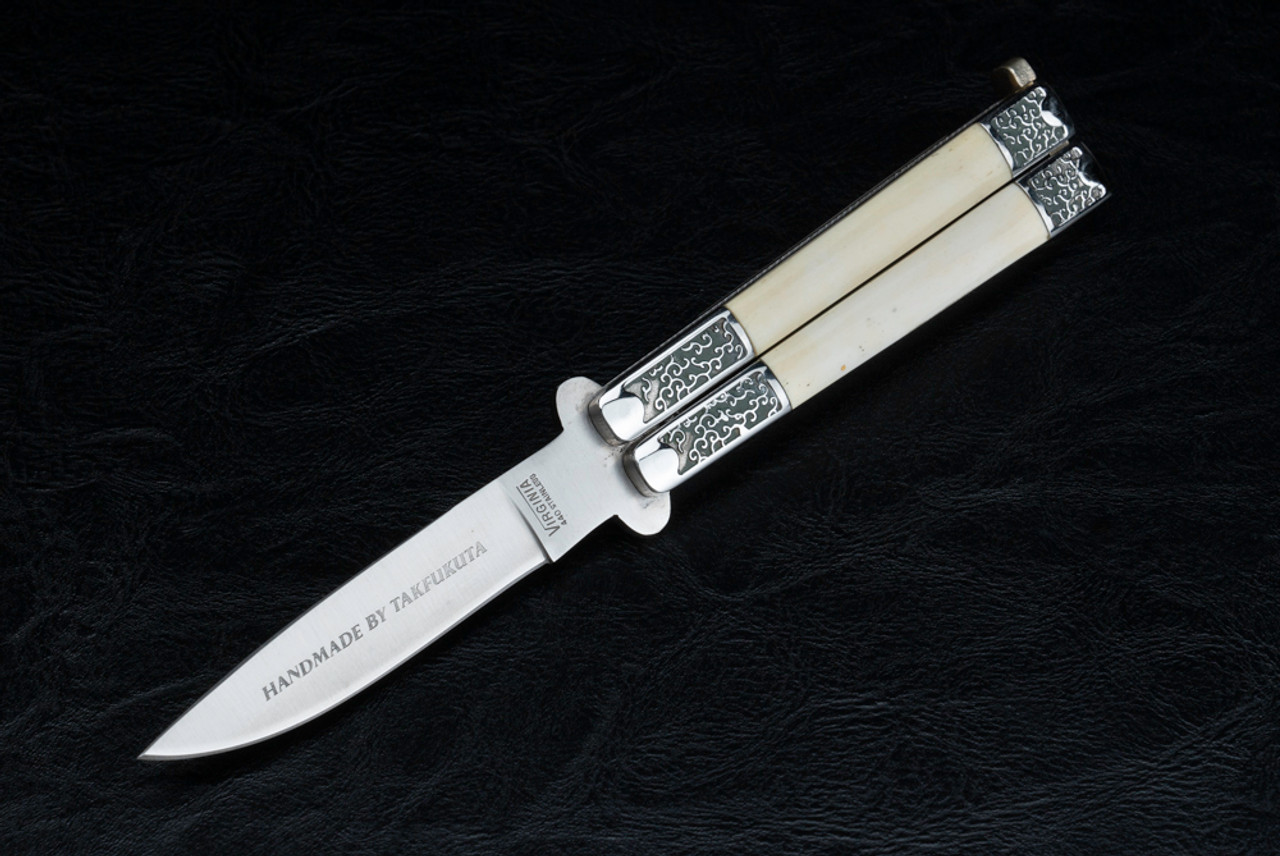 骨董モンゴルナイフ（ホタク） Takao Fukuta Vintage Japan Ninja Handmade Four Point