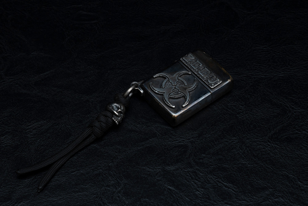 Steel Flame ZEDU Zippo Lighter w/ Warrior Bead - Signed one