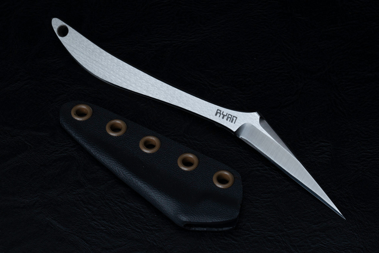Steve Ryan Custom Scraps Fixed Blade Knife Handground MagnaCut Stonewash Finish w/ Sheath