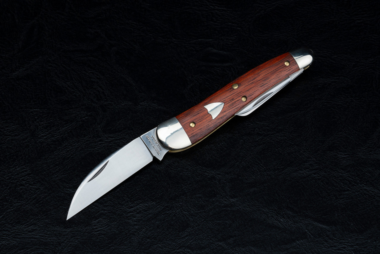 Great Eastern Cutlery Tidioute Cutlery English Whittler Slip Joint Satin Three-Blades w/ Bloodwood Handle - 380321