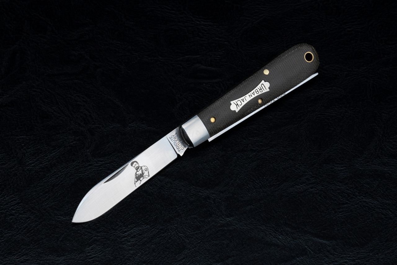 Great Eastern Cutlery Tidioute Cutlery Urban Jack Slip Joint Satin Blade w/ OD Green Canvas Micarta Handle - 152221
