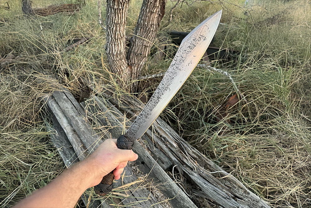 Helm Grind Custom Forged Parang w/ Hemp Cord Wrapped Handle Turk