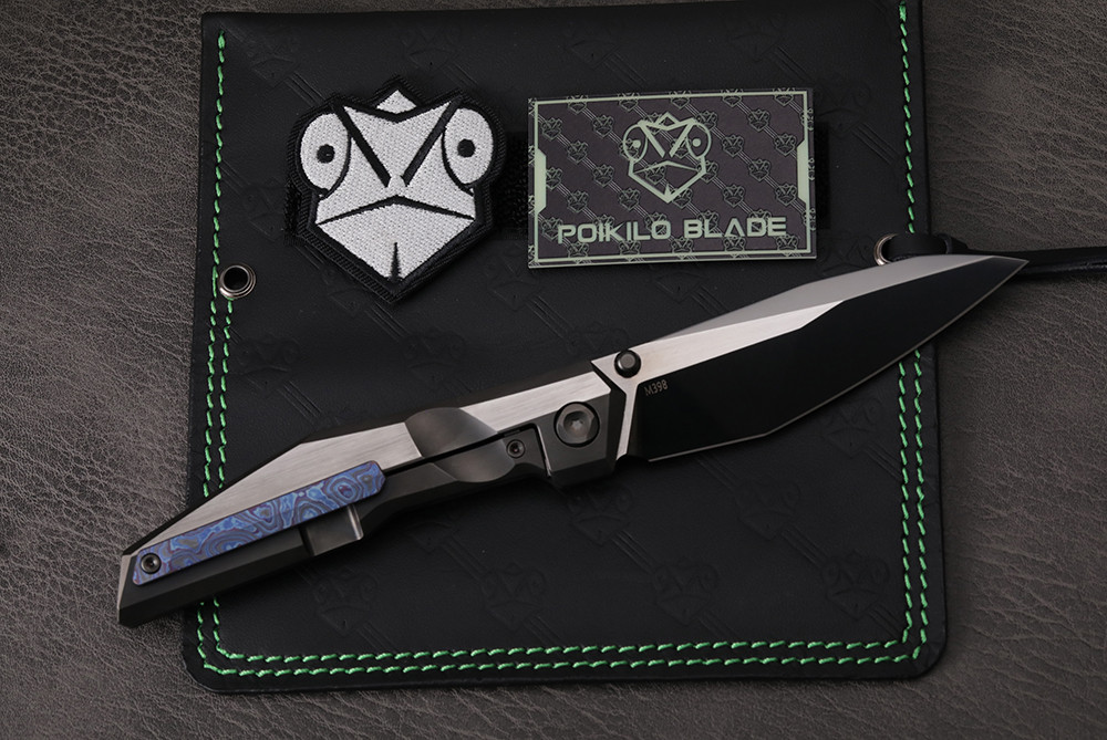 Poikilo Blade Bio Series Komodo-M Frame Lock Folding Knife DLC