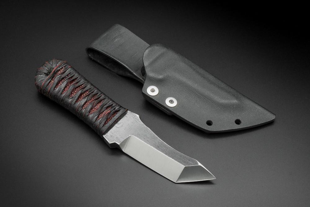 Nick Rossi Knives Custom Heavy Med. Tanto Fixed Blade Satin w