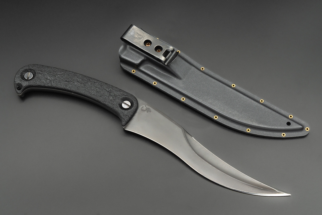 Turner CNC Djinn Fixed Blade Knife Double Edge Black Oxide Blade w