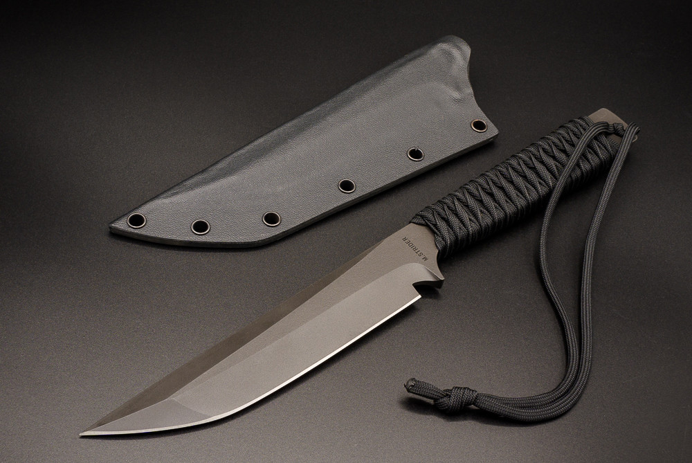 Strider Knives Fixed Blade Knife CPM-3V Black Blade w/ Black