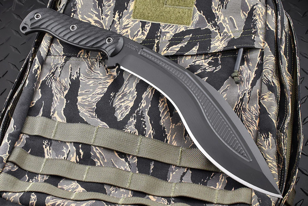 ✨rm-jk✨ RMJ Tactical Kukri Fixed Blade Knife Black Cerakote Blade w/ Black