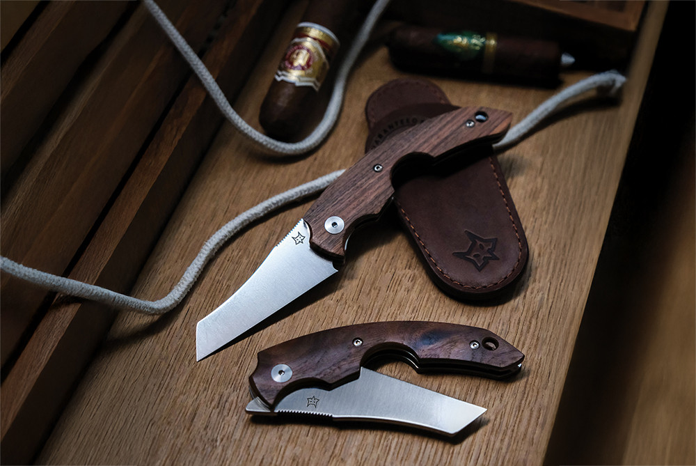 Fox Knives FX-541 Virtus Friction Folding Knife Cigar Cutter Satin