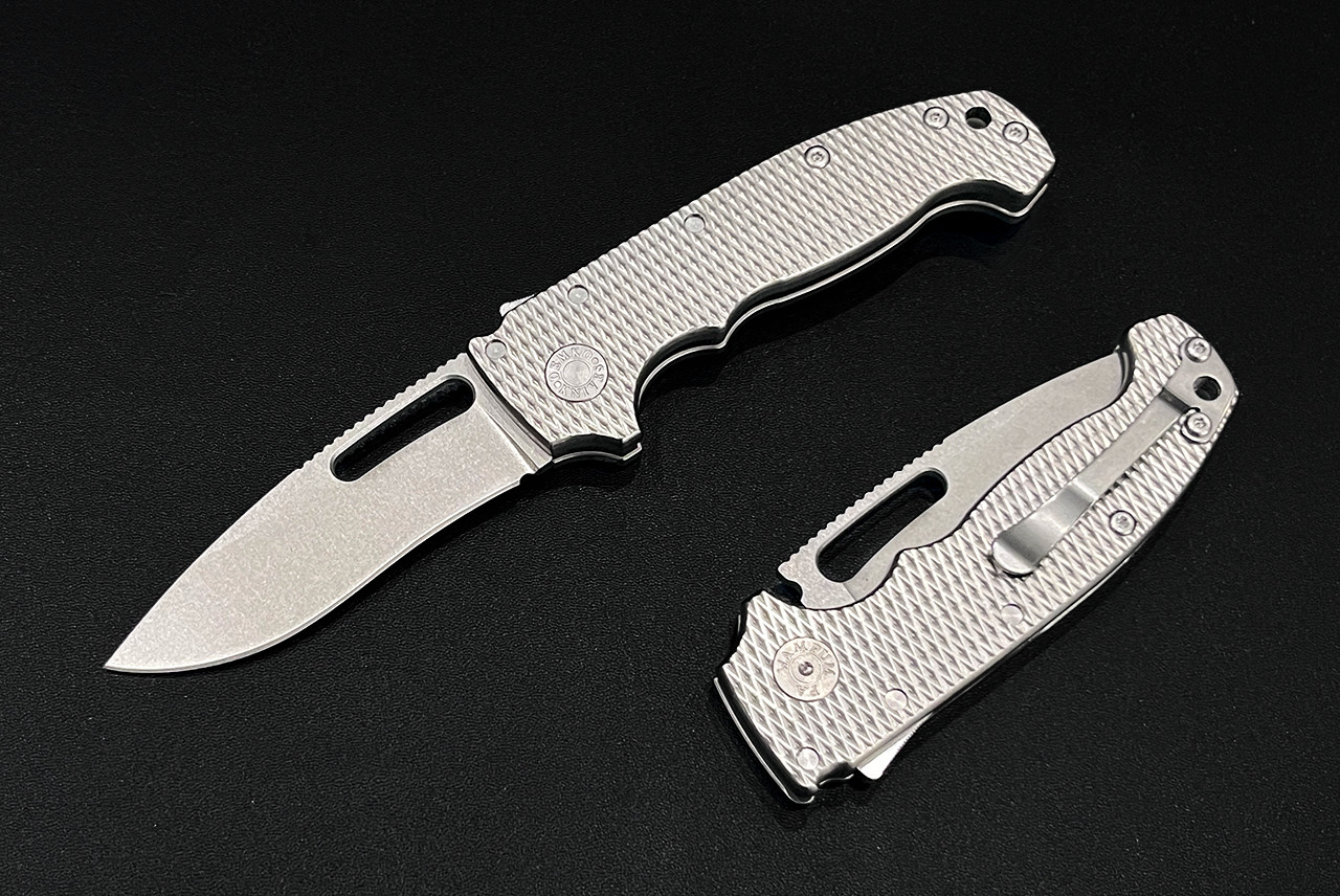 Demko Knives MG AD20S Folding Knife Shark Lock Kopis Flat Grind