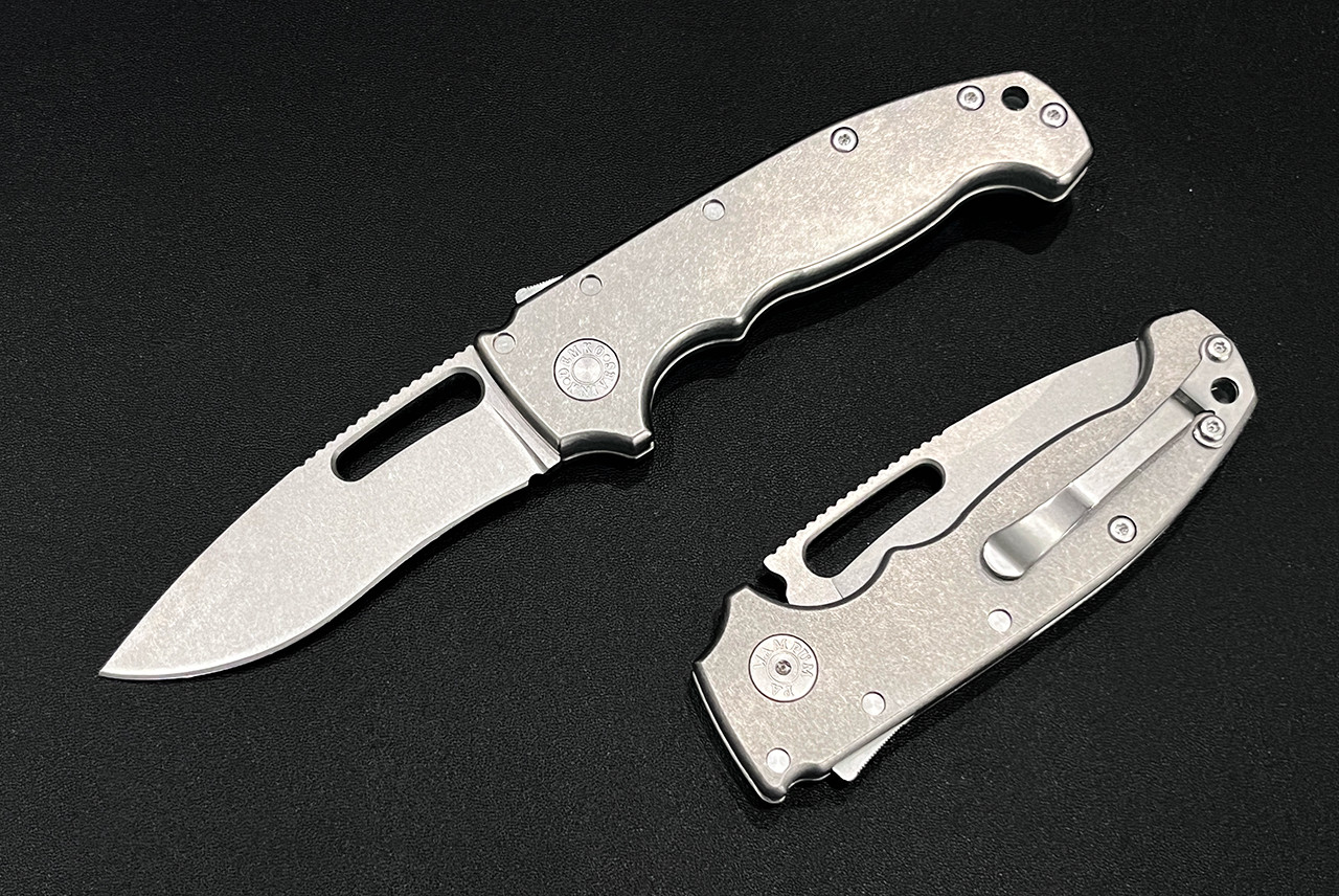 Demko Knives MG AD20S Folding Knife Shark Lock Kopis Flat Grind