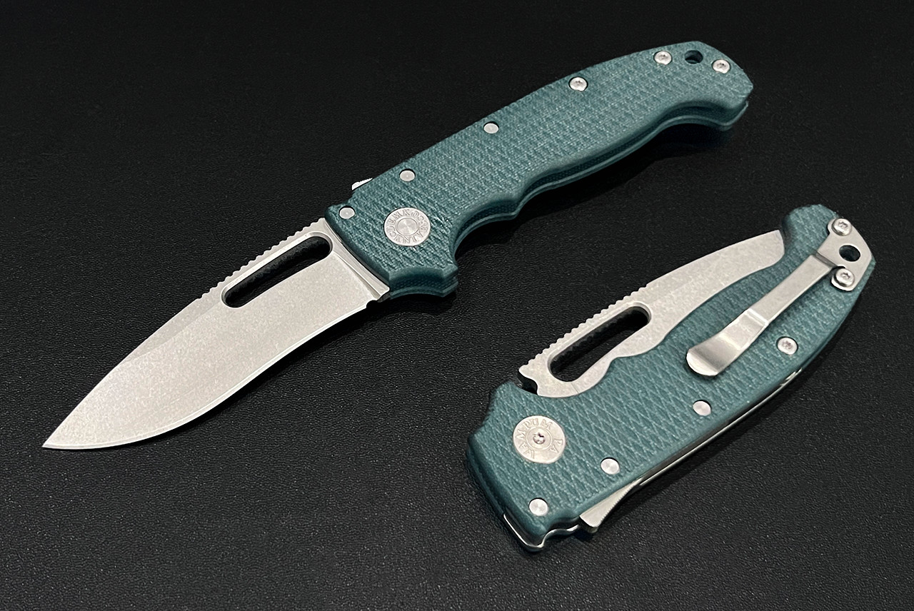 Demko Knives MG AD20S Folding Knife Shark Lock Kopis Flat Grind